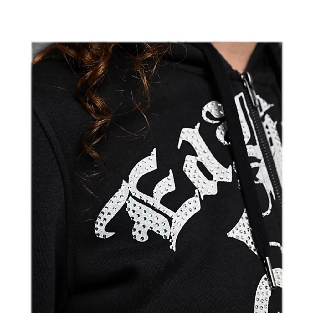 Ed Hardy Two Pc Set rhinestone Hoodie and Pant - Picture 5 of 6